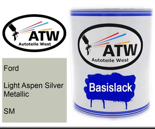 Ford, Light Aspen Silver Metallic, SM: 1L Lackdose, von ATW Autoteile West.
